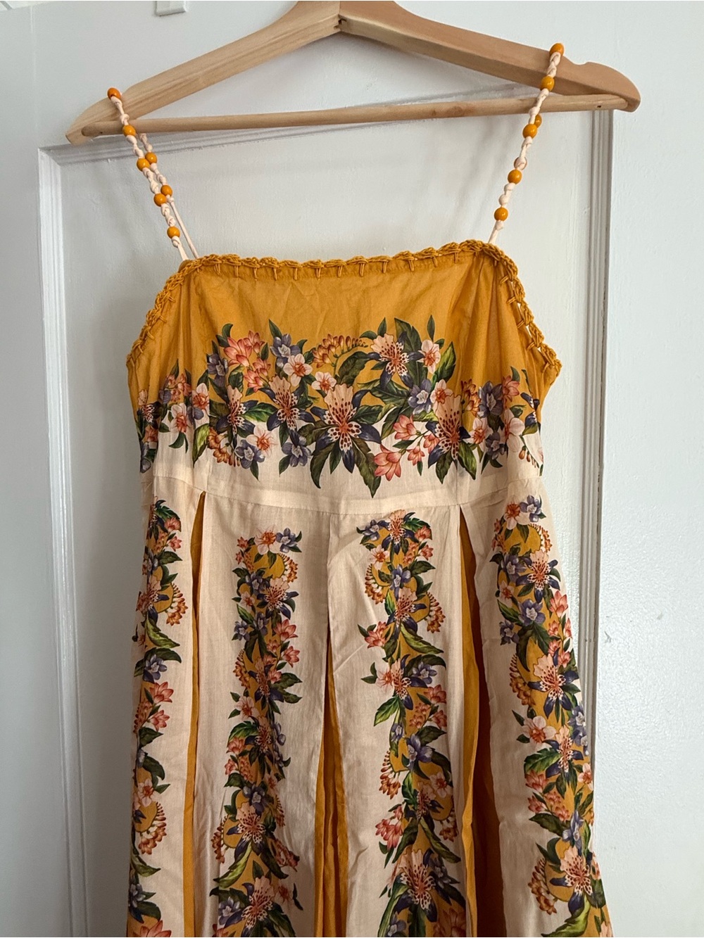 Farm Rio Hilo Stripes Sand Maxi Dress Size S - Picture 2 of 5